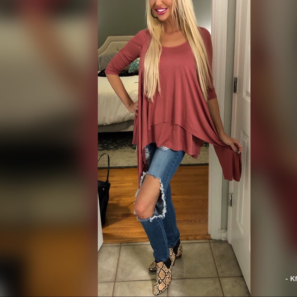 LAST 1! Stretchy Distressed High Waist Jeans - Picture 3 of 5